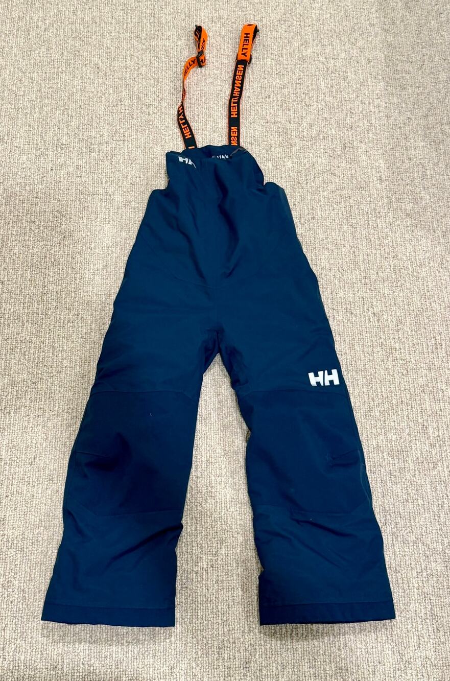 Helly Hansen Rider 2 Insulated Ski Bib Kids Size 6 116 Navy Snow Pants 40342